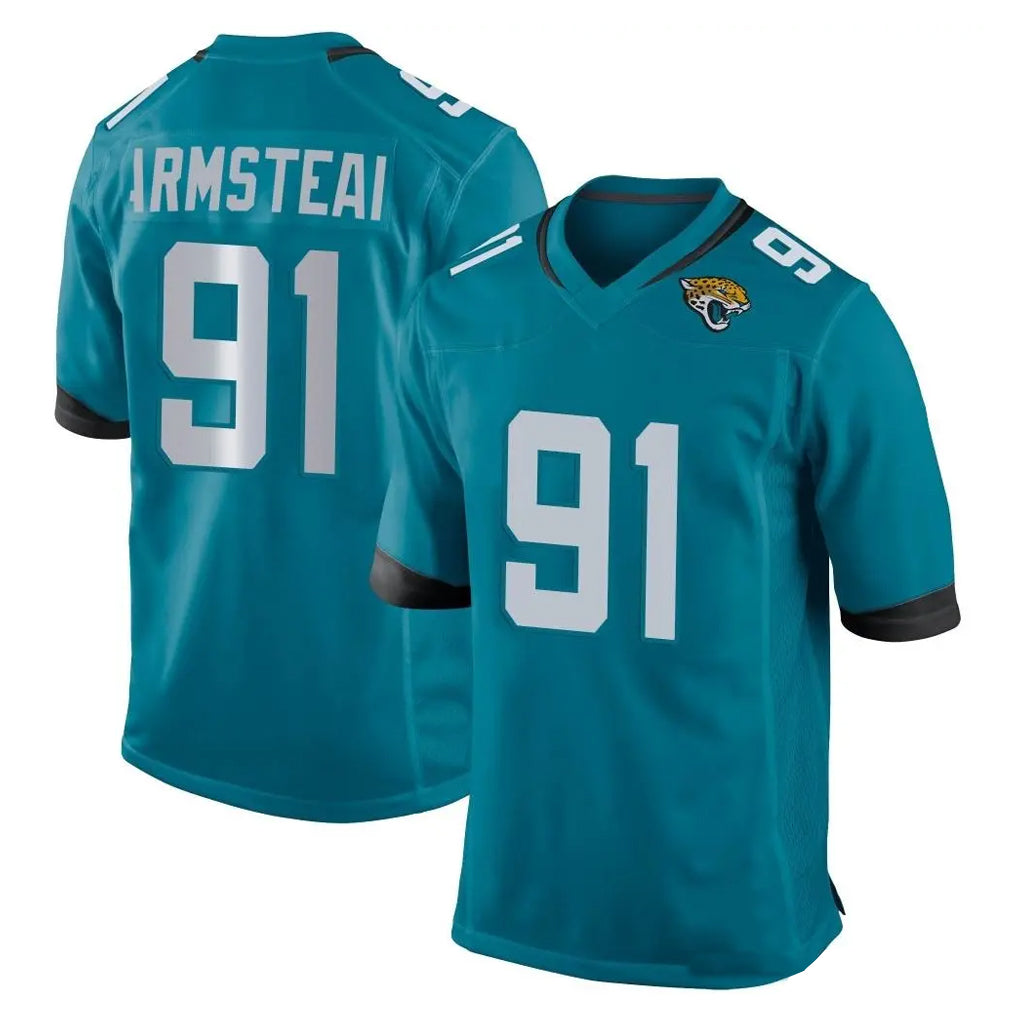 J.Jaguars #91 Arik Armstead Player Teal Home Game CAdoa Stitched Jerseys