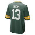 CAdoa GB.Packers #13 Dontayvion Wicks Green Game Jersey