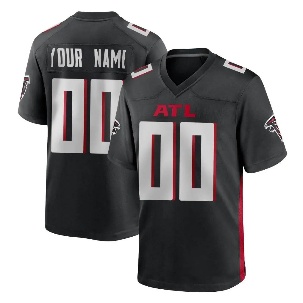 Custom A.Falcons Black Home Game Any Name & Numbers CAdoa Stitched Jerseys