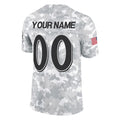 Custom B.Ravens Arctic Camo Salute to Service Limited Any Name & Numbers CAdoa Stitched Jerseys
