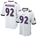 B.Ravens #92 Nnamdi Madubuike Player White Alternate Home Game CAdoa Stitched Jerseys