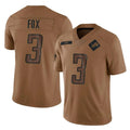D.Lions #3 Jack Fox Player Brown Salute To Service Limited CAdoa Stitched Jerseys