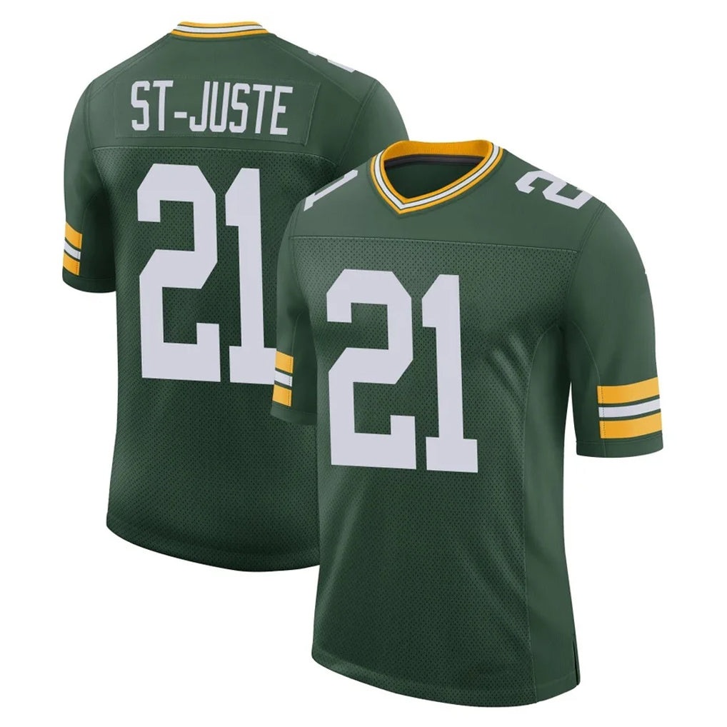 GB.Packers #21 Benjamin St-Juste Player Green Limited Classic Home Game CAdoa Stitched Jerseys