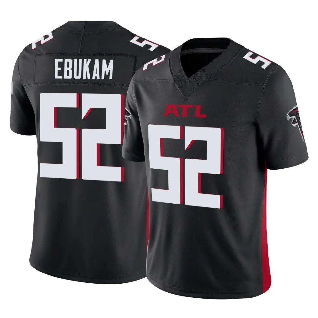 A.Falcons #52 Samson Ebukam Player Black Vapor F.U.S.E. Limited Home Game CAdoa Stitched Jerseys