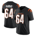 C.Bengals #64 Ted Karras Player Black Vapor Untouchable Limited Home Game CAdoa Stitched Jerseys