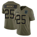C.Panthers #25 Jonathon Brooks Player Olive 2025 Salute to Service Limited Game CAdoa Stitched Jerseys