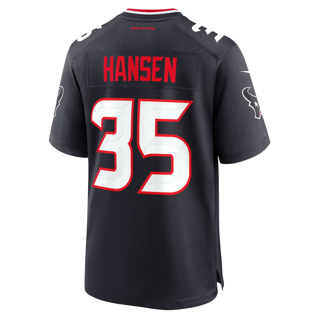 CAdoa H.Texans #35 Jake Hansen Navy Team Game Jersey