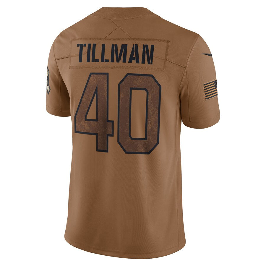 A.Cardinals #40 Pat Tillman Player Brown Salute To Service Limited beagls Stitched Jerseys