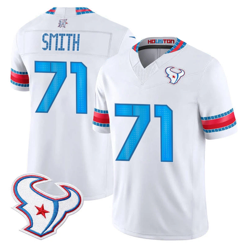 H.Texans #71 Braden Smith Player Whtie 2026 Rivalries Vapor Limited Home Game CAdoa Stitched jerseys
