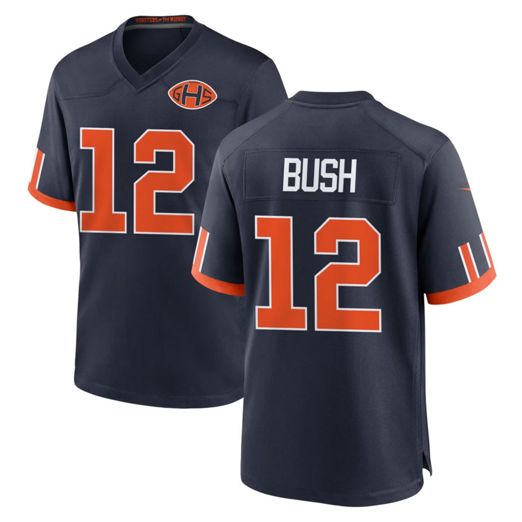 C.Bears #12 Devin Bush Player Navy 2026 Rivalries Collection Home Game CAdoa Stitched Jerseys