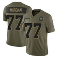 GB.Packers #77 Jordan Morgan Player Olive 2025 Salute To Service Limited Home Game CAdoa Stitched Jerseys