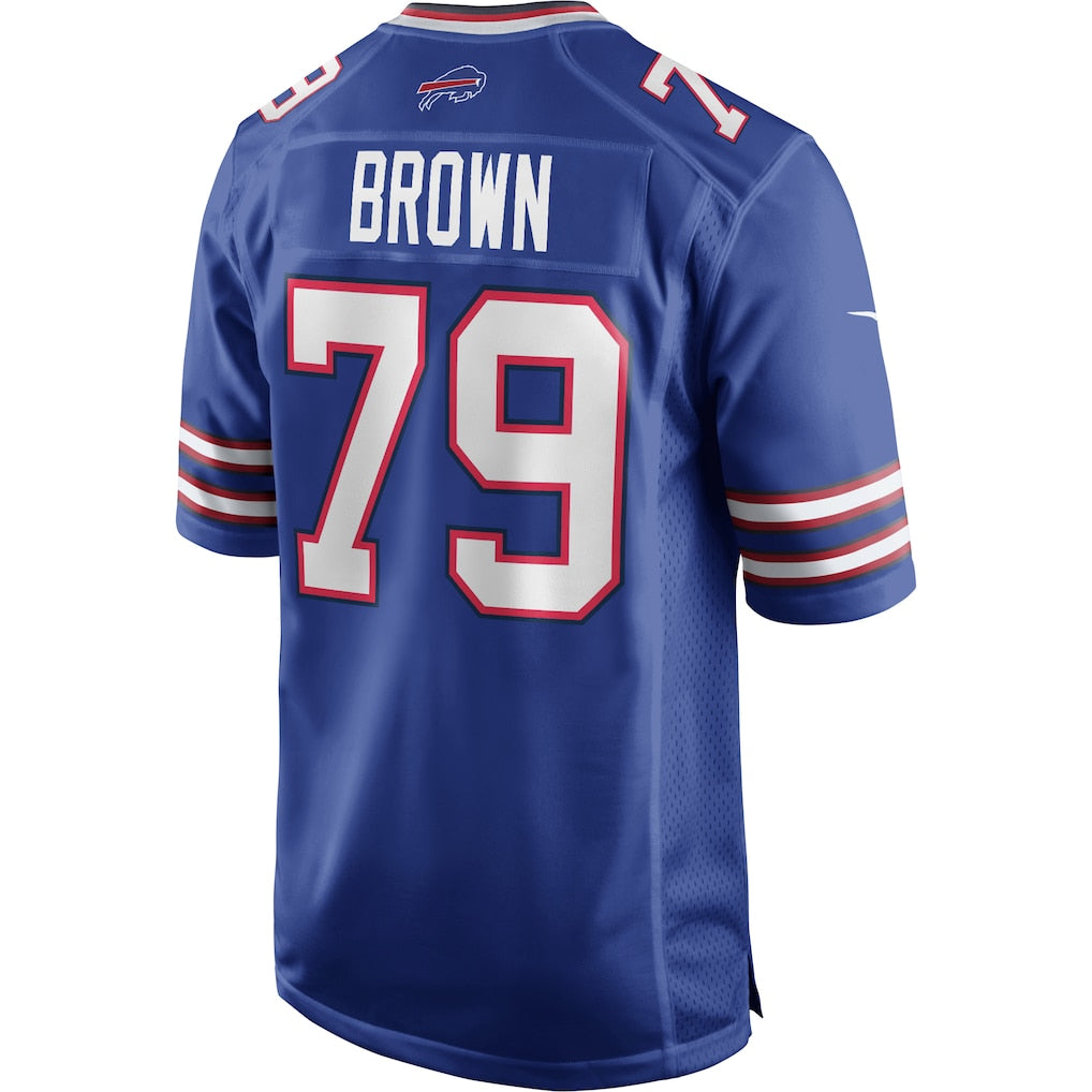 CAdoa B.Bills #79 Ruben Brown Royal Game Retired Player Jersey