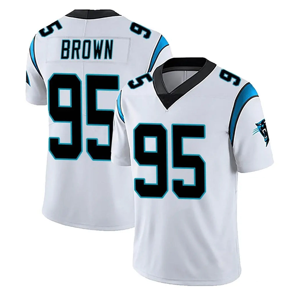 C.Panthers #95 Derrick Brown Player White Vapor Untouchable Limited Game CAdoa Stitched Jerseys