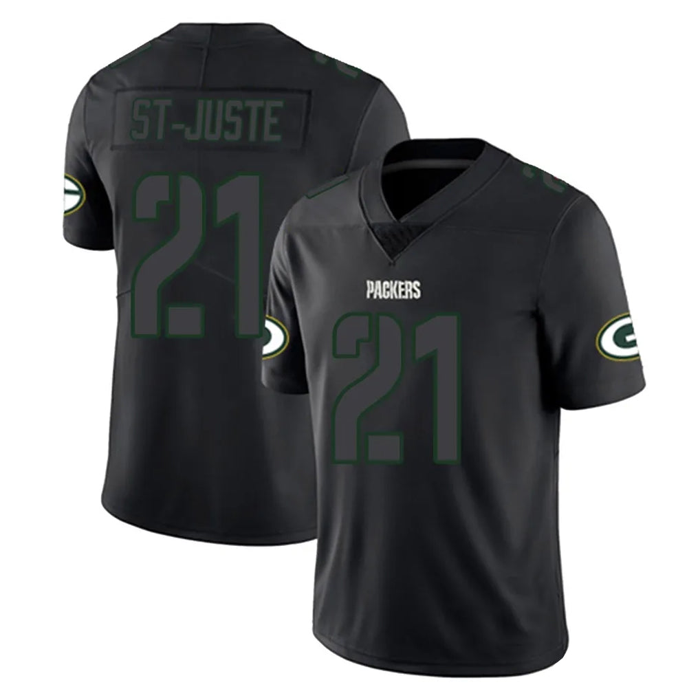 GB.Packers #21 Benjamin St-Juste Player Black Impact Limited Home Game CAdoa Stitched Jerseys