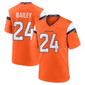 D.Broncos #24 Champ Bailey Player Orange Home Game CAdoa Stitched Jerseys