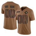 Custom M.Vikings Brown Salute To Service Limited Any Name & Numbers CAdoa Stitched Jerseys