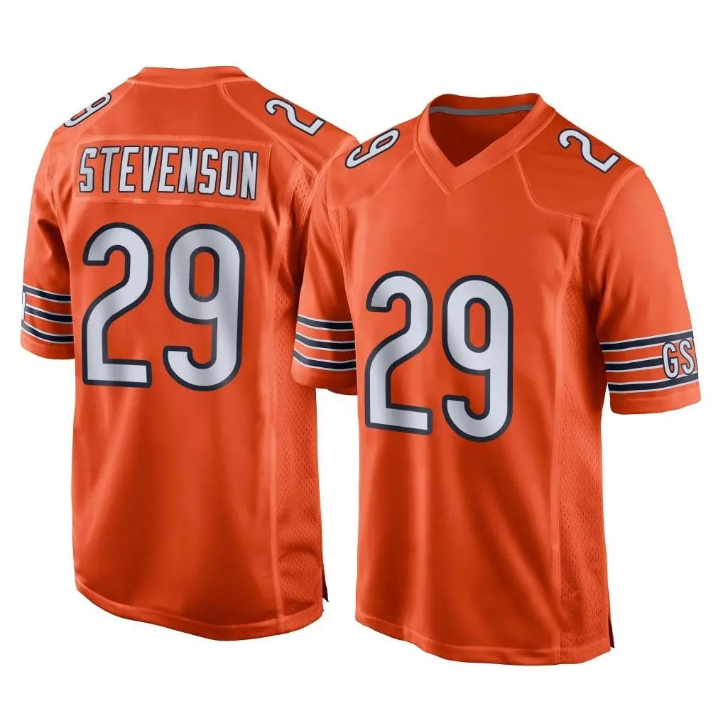 C.Bears #29 Tyrique Stevenson Player Orange Home Game CAdoa Stitched Jerseys