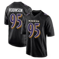B.Ravens #95 Tavius Robinson Player Black Carbon Fashion Home Game CAdoa Stitched Jerseys