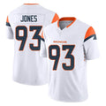 D.Broncos #93 D.J. Jones Player White Limited Vapor F.U.S.E. Home Game CAdoa Stitched Jerseys