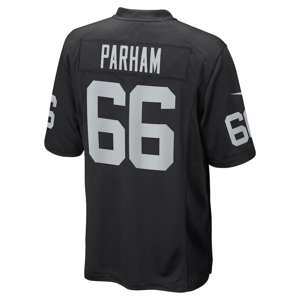 CAdoa LV.Raiders #66 Dylan Parham Black Game Player Jersey