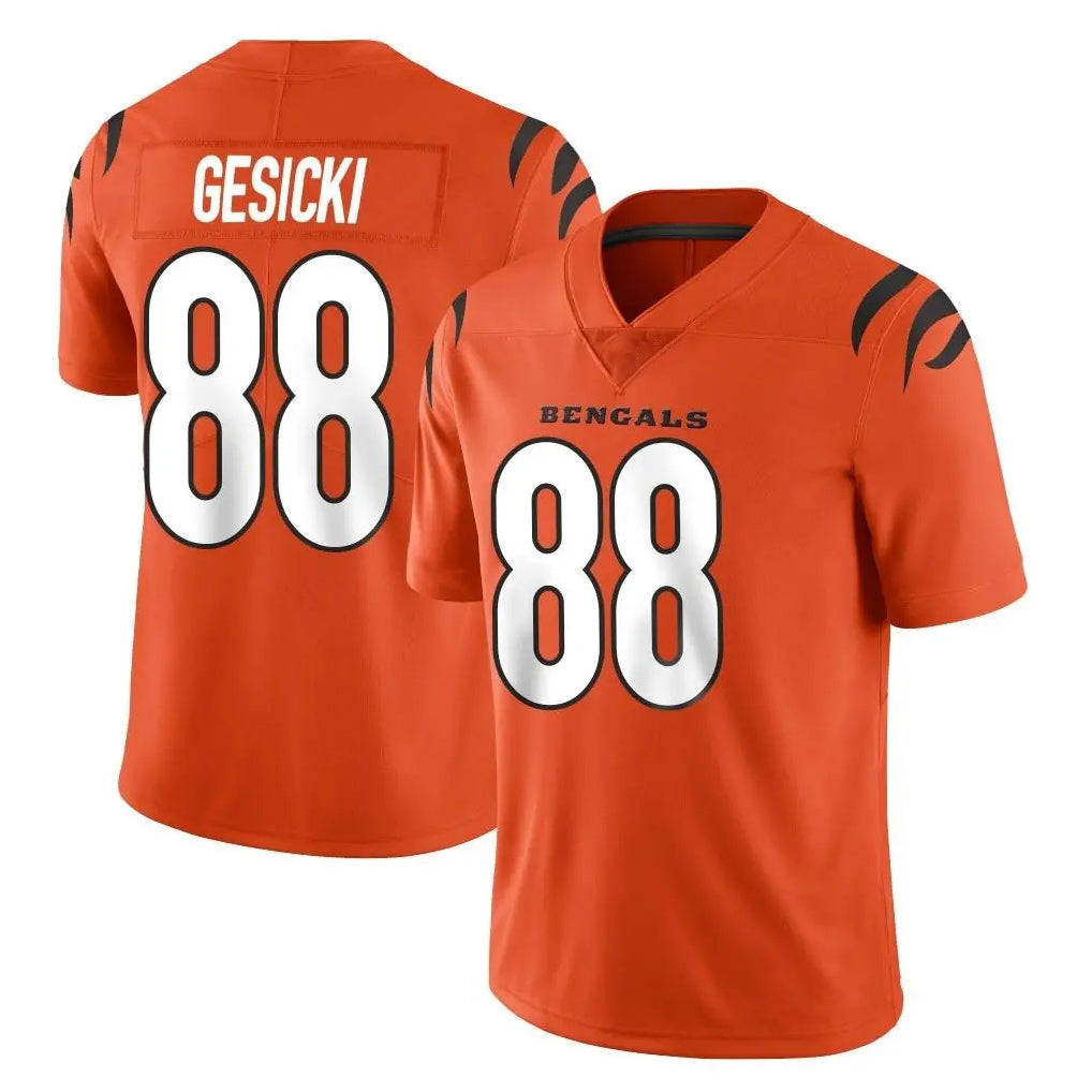 C.Bengals #88 Mike Gesicki Player Orange Vapor Untouchable Limited Home Game CAdoa Stitched Jerseys