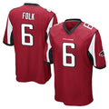 A.Falcons #6 Nick Folk Player Red Color Vapor Home Game CAdoa Stitched Jerseys