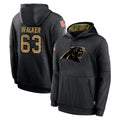 C.Panthers #63 Rasheed Walker Player Black Salute to Service Pullover Hoodies Limited Game CAdoa Stitched Jerseys