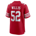 CAdoa SF.49ers #52 Patrick Willis Scarlet Retired Player Game Jersey