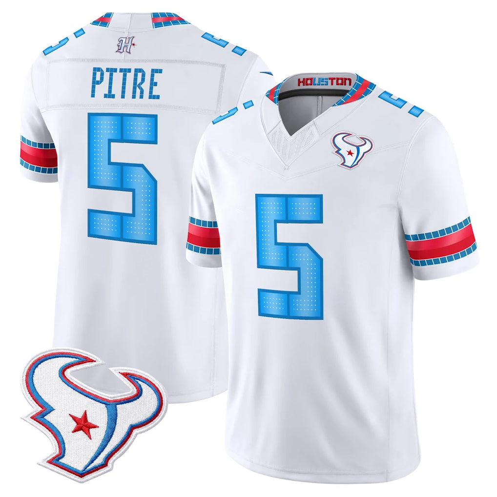 H.Texans #5 Jalen Pitre Player Whtie 2026 Rivalries Vapor Limited Home Game CAdoa Stitched jerseys