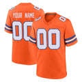 Custom D.Broncos Orange Alternate Collection Throwback Game Any Name & Numbers CAdoa Stitched Jerseys