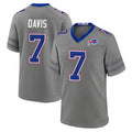B.Bills #7 Ray Davis Player Gray Nickel City Home Game CAdoa Stitched Jerseys