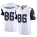 D.Cowboys #86 Luke Schoonmaker Player White-Navy Limited Vapor F.U.S.E. Home Game CAdoa Stitched Jerseys