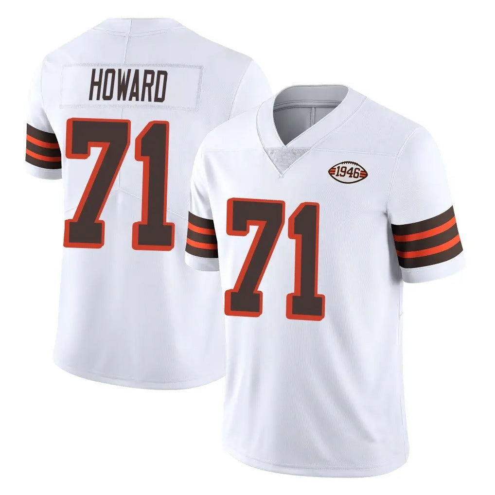C.Browns #71 Tytus Howard Player White Limited  Vapor 1946 Collection Alternate Game CAdoa Stitched Jerseys