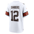 CAdoa C.Browns #12 Shedeur Sanders White 2025 NFL Draft Game Jersey