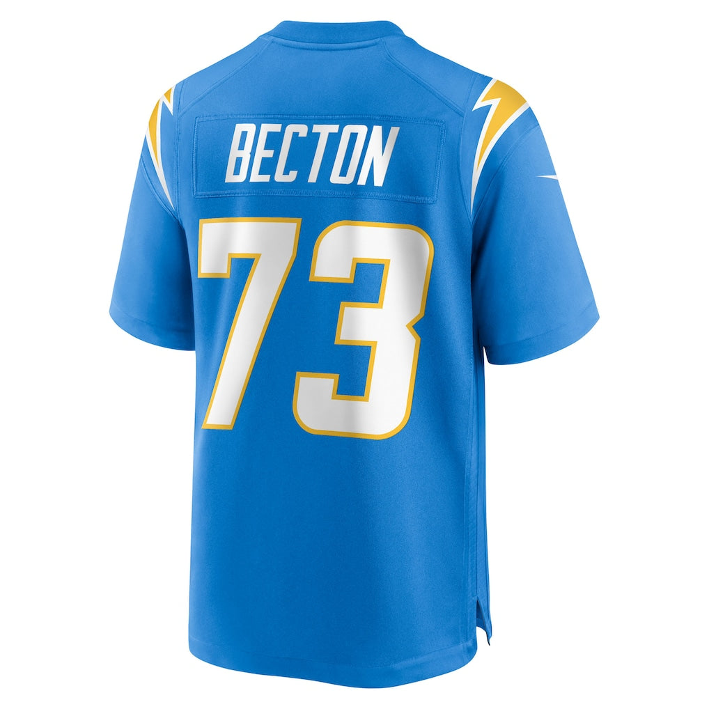CAdoa LA.Chargers #73 Mekhi Becton Powder Blue Team Game Jersey