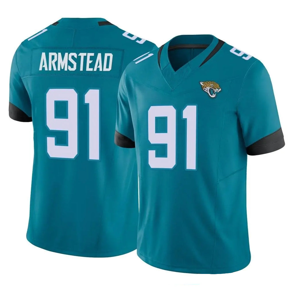 J.Jaguars #91 Arik Armstead Player Teal Vapor F.U.S.E. Limited Home Game CAdoa Stitched Jerseys