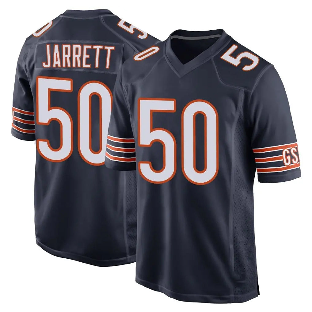 C.Bears #50 Grady Jarrett Player Navy Home Game CAdoa Stitched Jerseys
