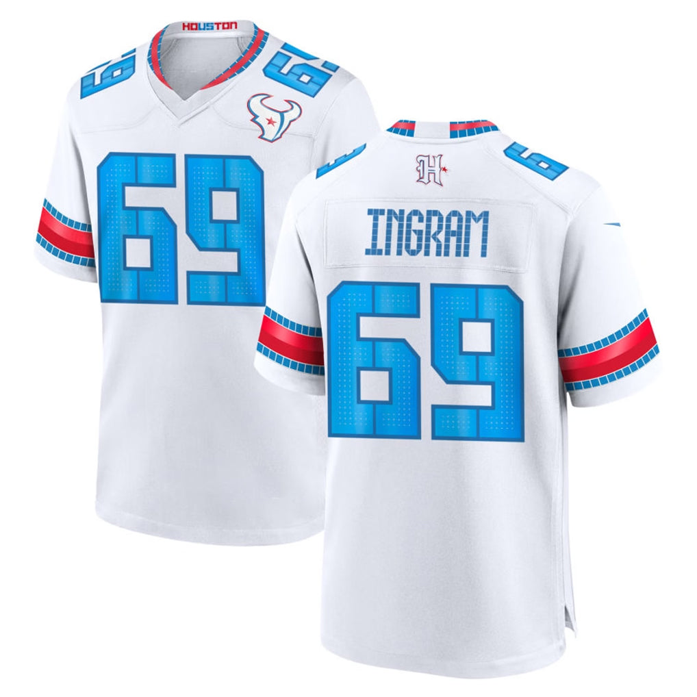 H.Texans #69 Edward Ingram Player Whtie 2026 Rivalries Vapor Home Game CAdoa Stitched jerseys