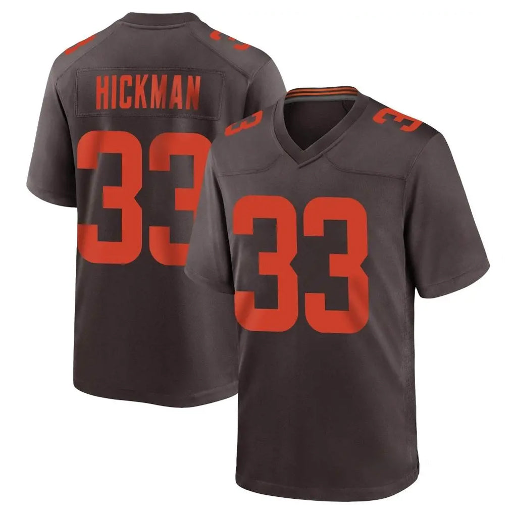C.Browns #33 Ronnie Hickman Player Brown Alternate Home Game CAdoa Stitched Jerseys