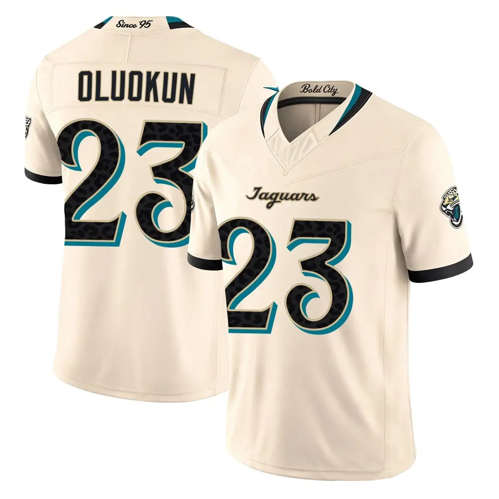 J.Jaguars #23 Foyesade Oluokun Player Natural Limited 2026 Rivalries Collection Game CAdoa Stitched Jerseys