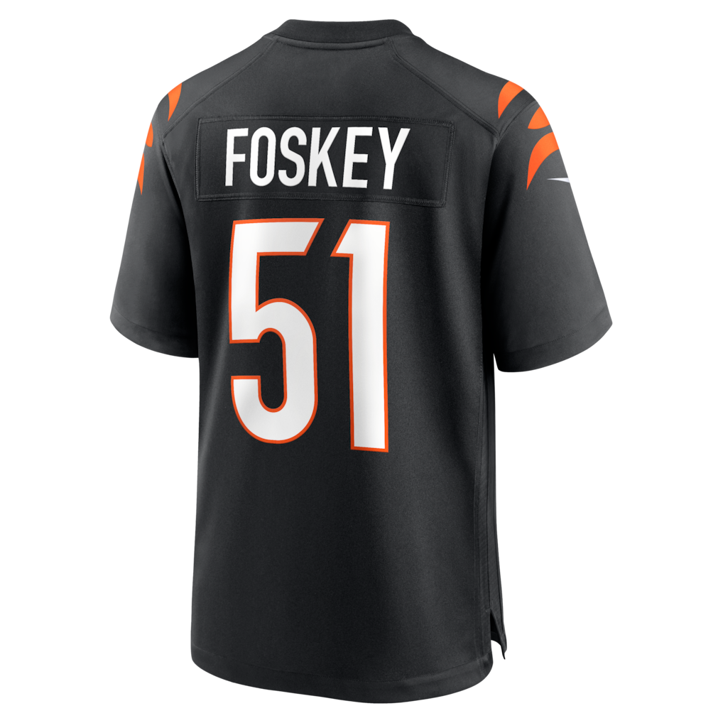 CAdoa C.Bengals #51 Isaiah Foskey Black Team Game Jersey