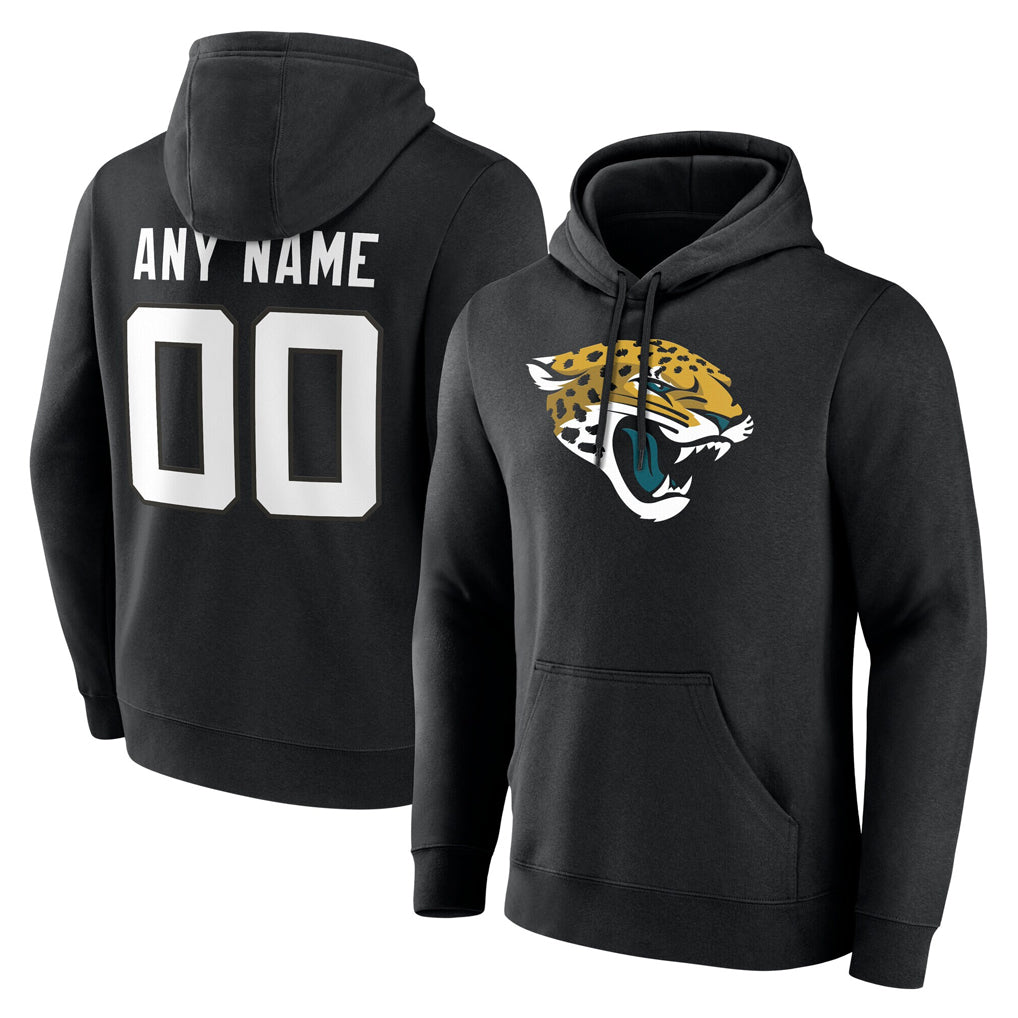 Custom J.Jaguars Black Pullover Hoodies Limited Any Name & Numbers CAdoa Stitched Jerseys