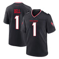 H.Texans #1 Tank Dell Player Navy Team Home Game CAdoa Stitched Jerseys