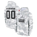 Custom C.Browns Arctic Camo Salute to Service Hoodies Limited Any Name & Numbers CAdoa Stitched Jerseys