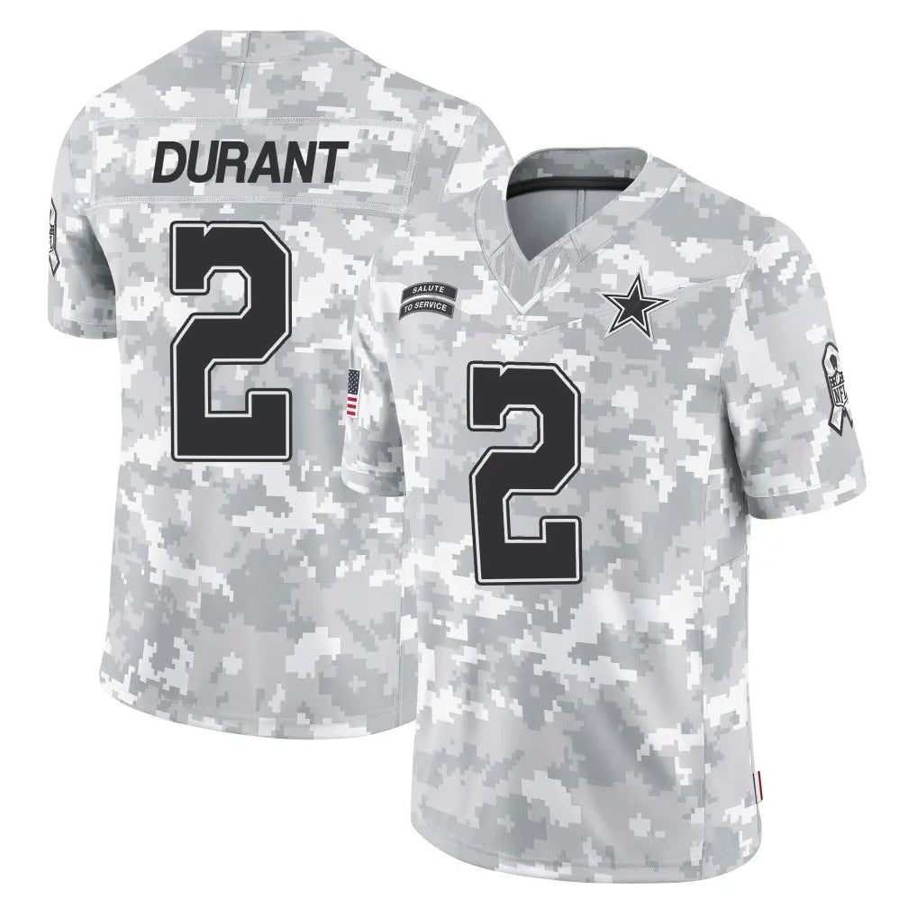 D.Cowboys #2 Cobie Durant Player Arctic Camo Salute to Service Limited Home Game CAdoa Stitched Jerseys