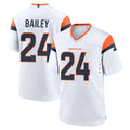 D.Broncos #24 Champ Bailey Player White Home Game CAdoa Stitched Jerseys