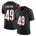 C.Bengals #49 Barrett Carter Player Black Vapor F.U.S.E. Limited Home Game CAdoa Stitched Jerseys