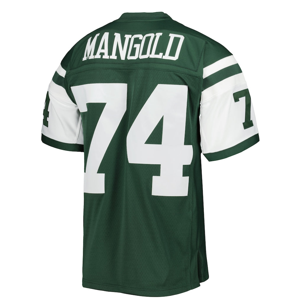 CAdoa NY.Jets #74 Nick Mangold Mitchell & Ness Green Legacy Replica Jersey