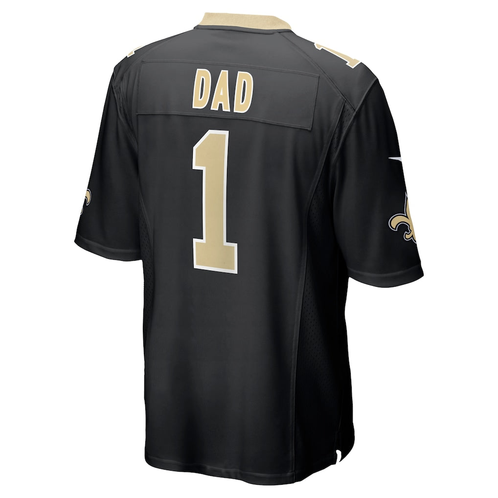 CAdoa NO.Saints #1 Dad Black Game Jersey