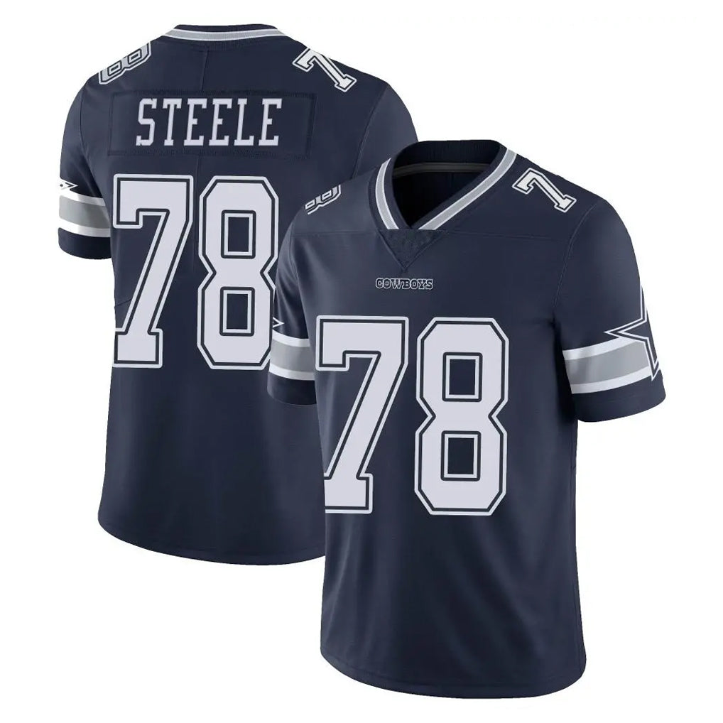 D.Cowboys #78 Terence Steele Player Navy Vapor Untouchable Limited Home Game CAdoa Stitched Jerseys